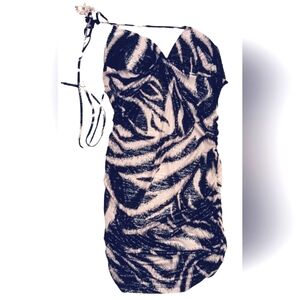 Chain Detail Backless Halter Top